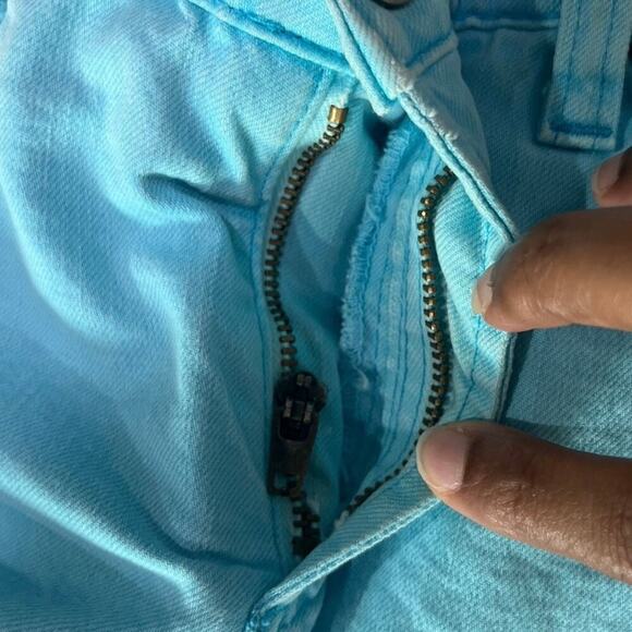 Vintage Versace Jeans Couture Turquoise Blue Boot Cut Denim Jeans Sz 28 - Picture 4 of 11